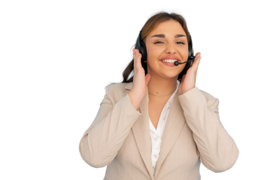 Young Latina woman providing customer support