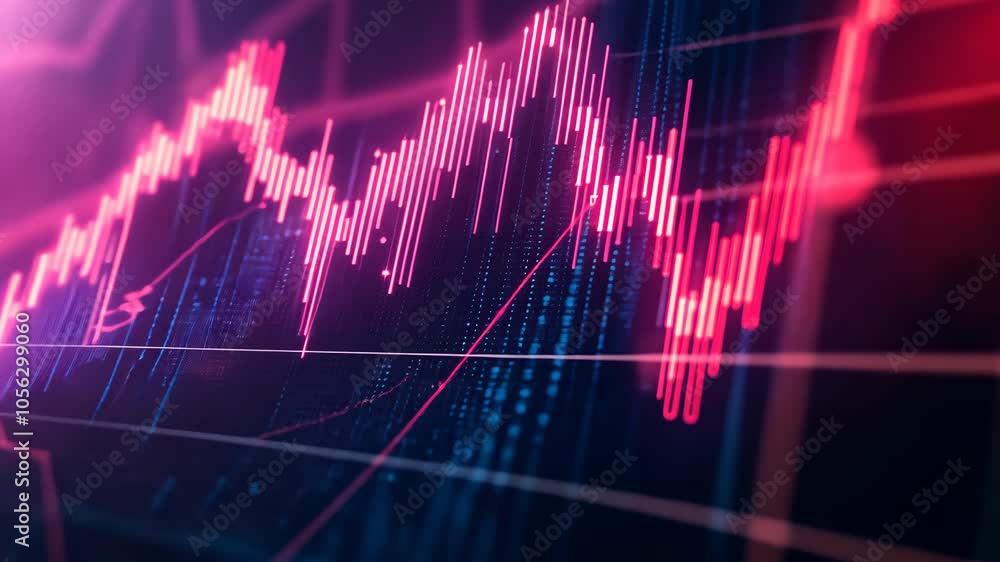 Aufkleber forex colorful diagrams and stock market data with lines and dynamics video