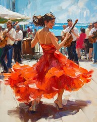 People Dancing at Salsa Festival