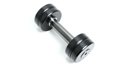 Dumbbell on White Background