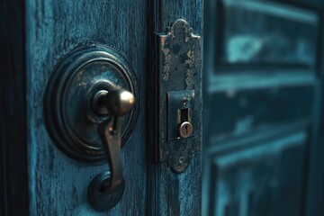 Fototapeta premium Vintage metal door handle