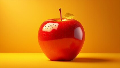shiny red apple