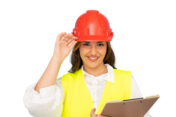 Focused young engineer ensuring safety on the job site