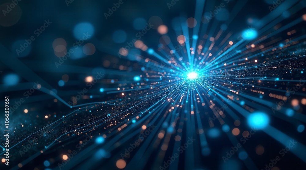 Poster digital technology and science abstract background for innovation and research
