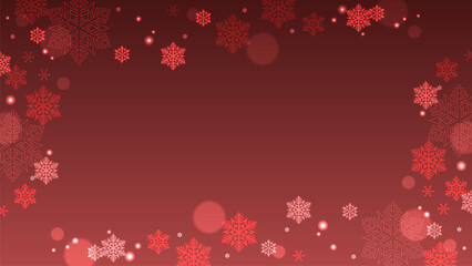 クリスマス風、雪の結晶のフレーム