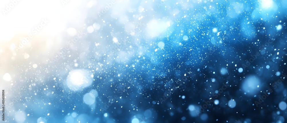 Poster a mesmerizing abstract background featuring shimmering blue and white particles in a gradient, creat