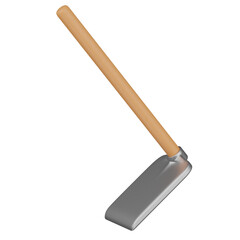 3d render   Farm Hoe   illustration