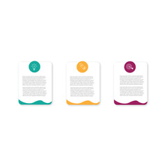 Design template infographic vector element with 3 step process or option suitable for business