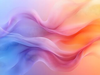 Flowing abstract fabric in soft pastel shades of purple, pink, and orange, creating a serene and dreamy atmosphere perfect for digital backgrounds or artistic projects.