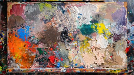 An overhead shot of an empty canvas waiting to be transformed into a work of art by a young creators imagination.