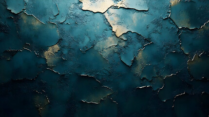 Dark Teal Cracked Wall Background