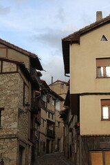 Casas en el casco antiguo de la ciudad de Frias, Burgos