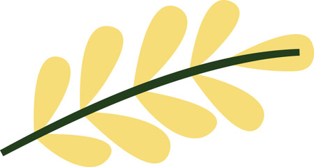 Hand Drawn Leaves Branch