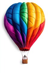 Obraz premium Colorful hot air balloon isolated on white background