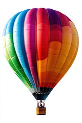 Colorful hot air balloon on a clear day, perfect for travel and adventure themes.