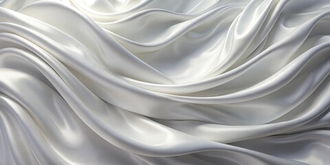 Obraz premium Abstract White Fabric Texture A Luxurious and Flowing Design with Soft Drapes and Subtle Highlights