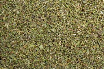 Dry Aromatic Herbs and Flavorful Spices Mix: A Culinary Canvas of Aroma Herb Seasoning. Textured Background for Gourmet Cooking. The Harmonious Combination of Dried Herbs and Spices - Top View