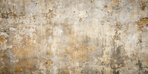 Aged and weathered wall surface with peeling paint and visible cracks, showcasing the passage of time and the elements