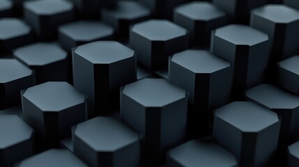 Abstract Black Hexagonal Pattern Design