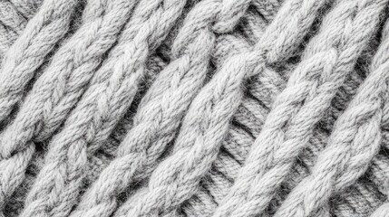 Fototapeta premium Textured Gray Knit Pattern for Cozy Atmosphere