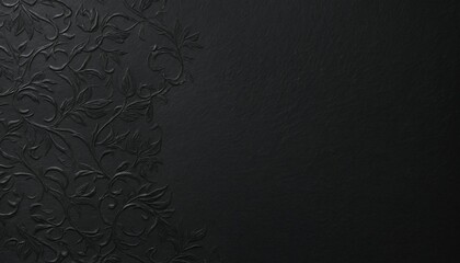 Matte black paper background with a subtle, embossed pattern, adding a touch of sophistication and elegance to the surface