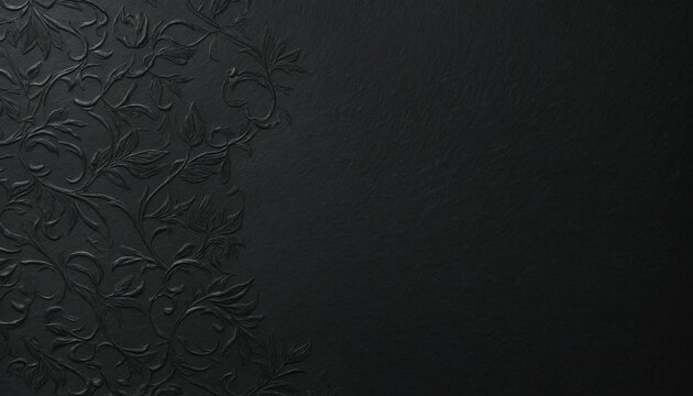 Matte black paper background with a subtle, embossed pattern, adding a touch of sophistication and elegance to the surface