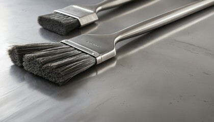 Polished steel with circular brush marks, casting smooth reflections in cool silver tones, giving it an industrial, modern appeal