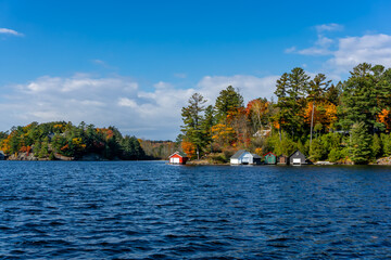 Colors of autumn at Rosseau Waterfront Park, Jim Swift Drive, Rosseau, Seguin Township, Parry Sound...