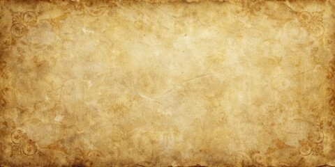 Obraz premium Aged Parchment Paper with Intricate Floral Designs, Ideal for Creating Vintage and Antique-Inspired Backgrounds