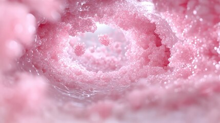Fototapeta premium Exploring the beauty of pink salt formation in a natural mineral cave during daylight