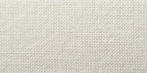 Fototapeta premium A Close Up of the Interwoven Threads in a Creamy White Fabric with a Densely Woven Pattern