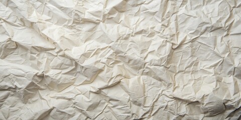 Fototapeta premium A Close-Up of a Crumpled Sheet of Paper, Exposing the Delicate Wrinkles and Folds in the Texture
