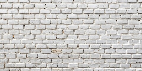 Obraz premium A close-up of a pristine white brick wall, showcasing the intricate patterns of mortar and brickwork, creating a smooth and elegant backdrop.