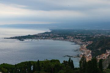 view of the city from the top of the hill