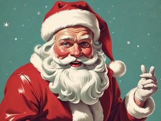 Classic 1950s Santa Claus Illustration