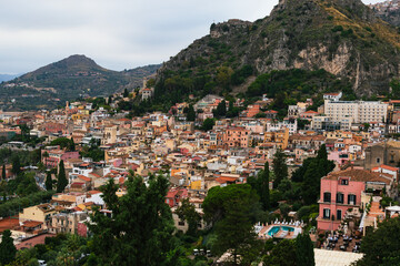 view of a mointain city