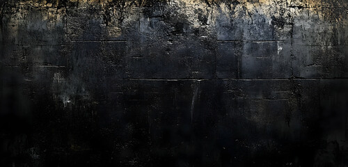 Obraz premium Dark textured wall with a grunge finish, suitable for backgrounds or design elements.