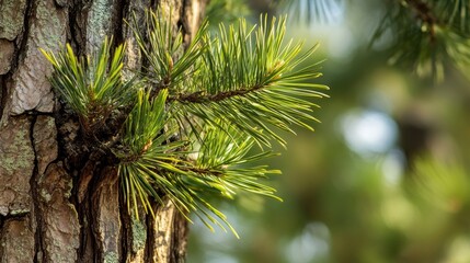 Closeup of Pine Tree Branch