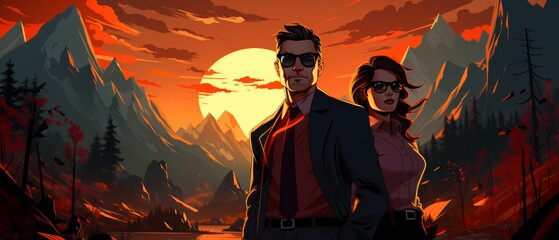 Groundhog Day Inspired Artwork with Bold Illustration Style