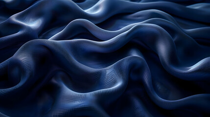 Obraz premium Abstract Blue 3D Wavy Background