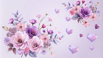 Fototapeta premium bouquet of pink flowers