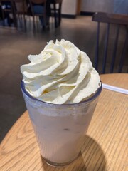a whipped cream drink
