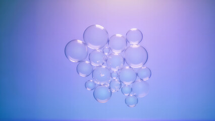 Cluster of Soap Bubbles with Reflections of Light Showcasing Transparency and Color Spectrum in Stunning Detail