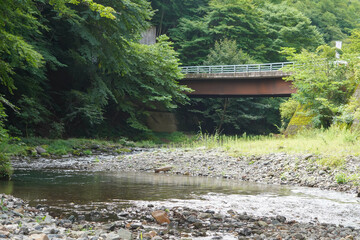田舎の川と橋
