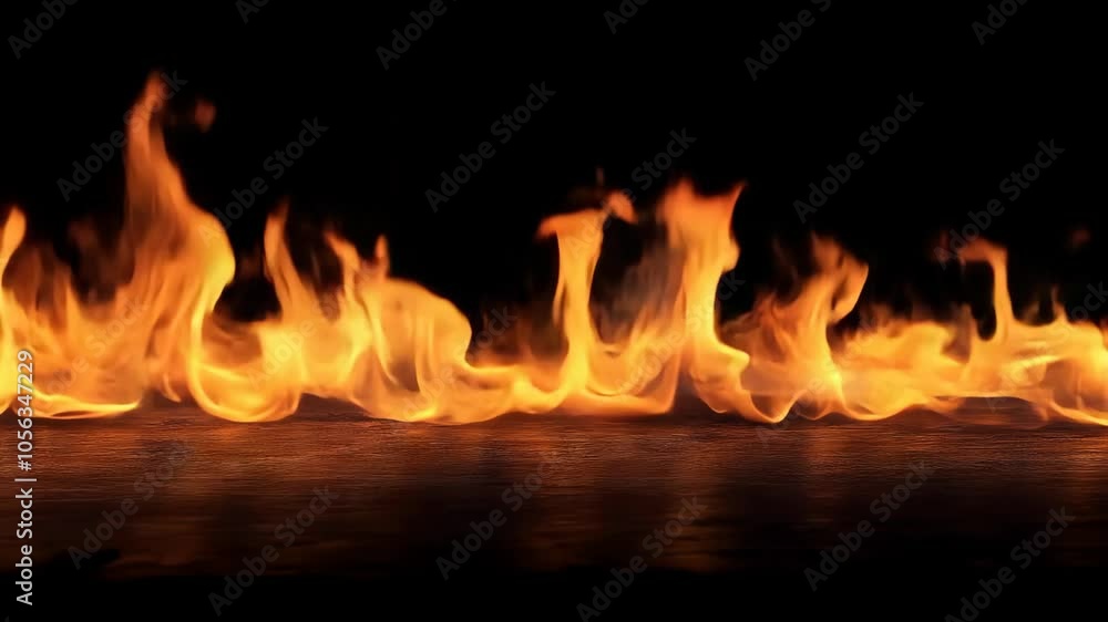 Poster a row of flames dances across a dark surface, creating a mesmerizing spectacle