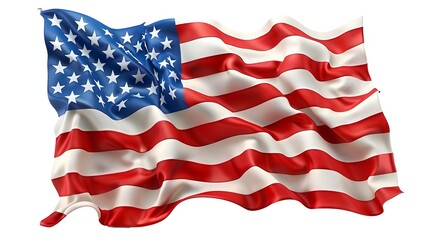 Waving American Flag for Independence Celebration