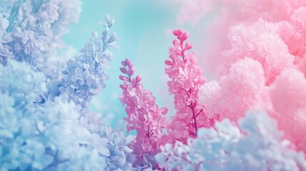 Naklejka premium Pastel Lilac Flowers