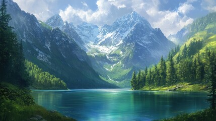 Mountain Lake Serenity