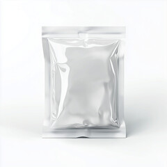 Mockup of Vacuum Packaging with Thick Plastic Wrap, Transparent Isolated on White Background