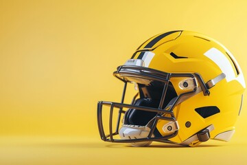 Fototapeta premium American football helmet. Backdrop with selective focus and copy space for text